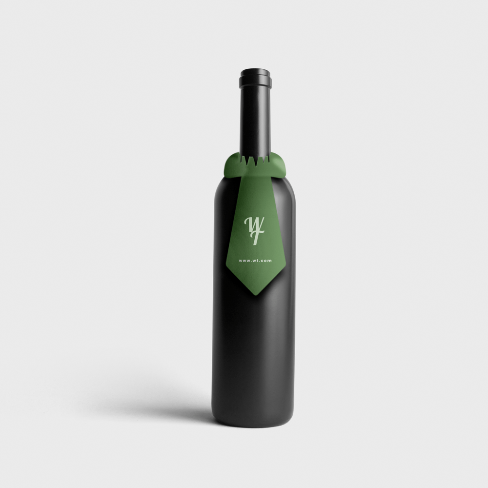 Bottle neck label tie