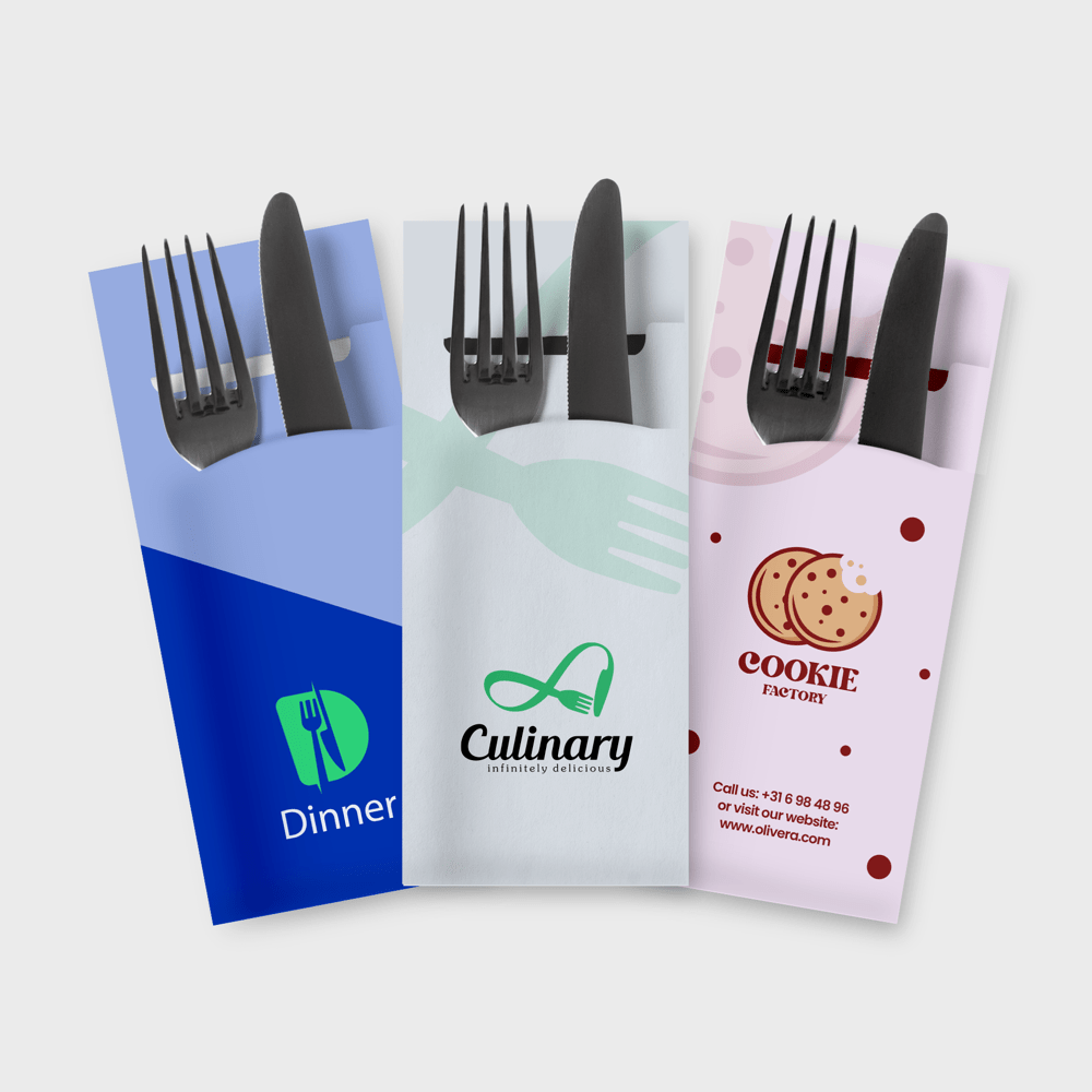 Cutlery bags with napkin